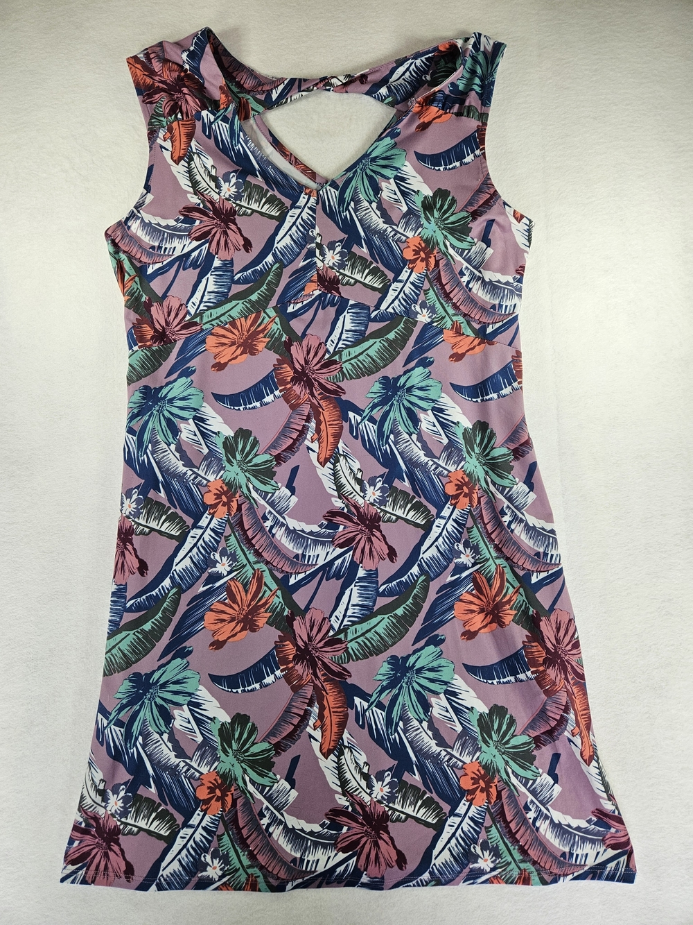 Reel Legends Tropical Floral Tank Activewear Dress Size L